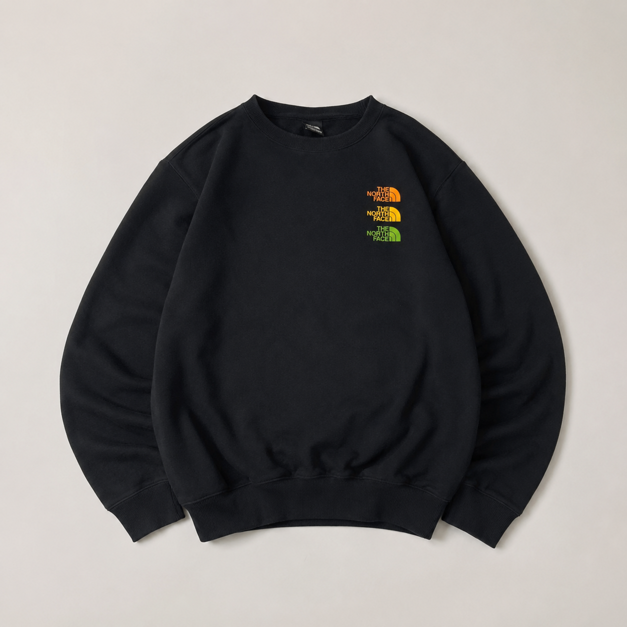 The North Face Triple Logo Black Crewneck Sweatshirt
