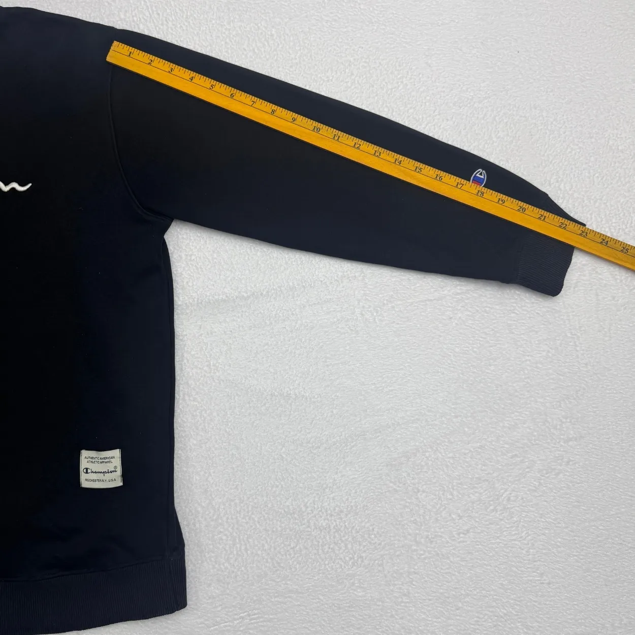 Champion Script Logo Crewneck Sweatshirt – Navy