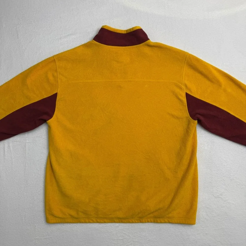 Washington Redskins Vintage Quarter-Zip Fleece Pullover – Burgundy & Gold