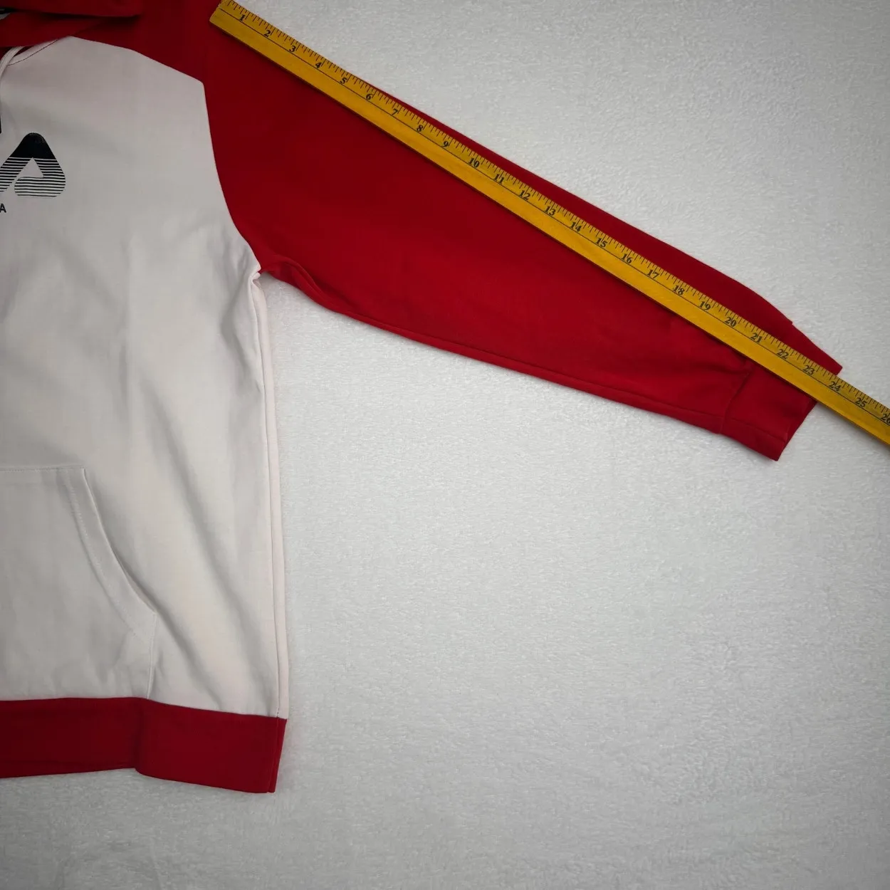 FILA Colorblock Red & White Pullover Hoodie