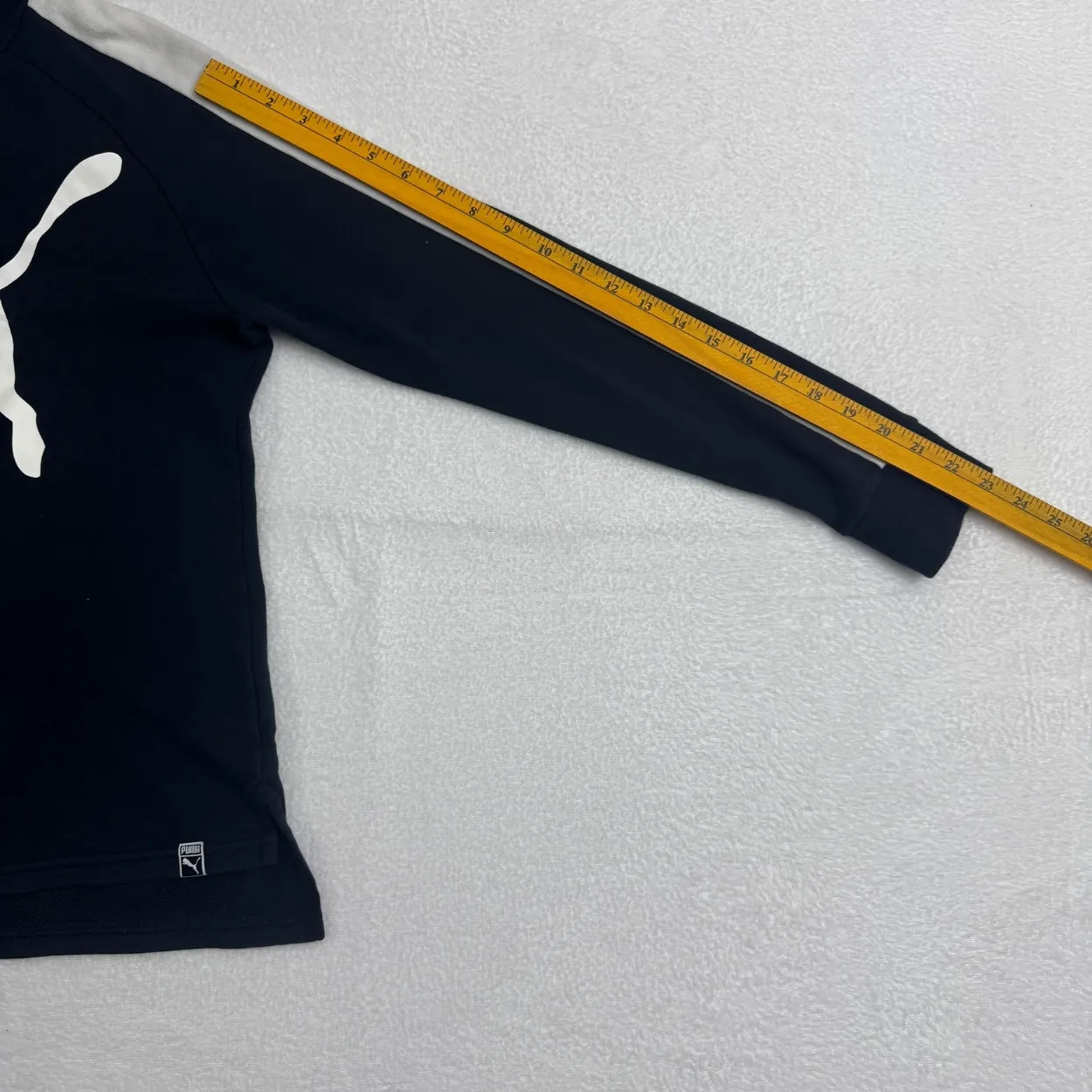Puma Navy Logo Pullover Hoodie