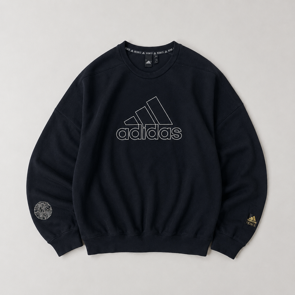 Adidas Badge of Sport Crewneck Sweatshirt – Black