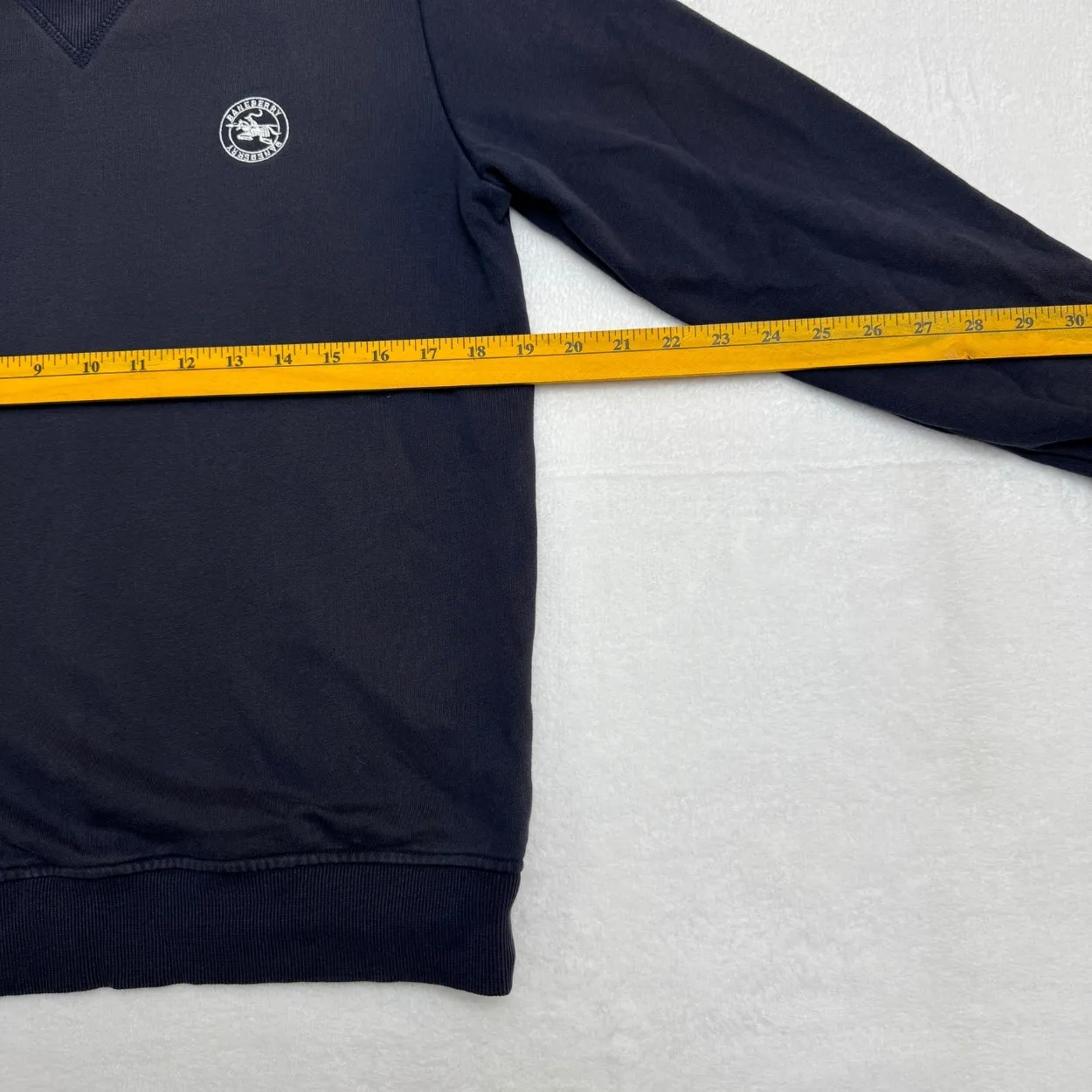 Burberry Crest Logo Crewneck Sweatshirt – Navy