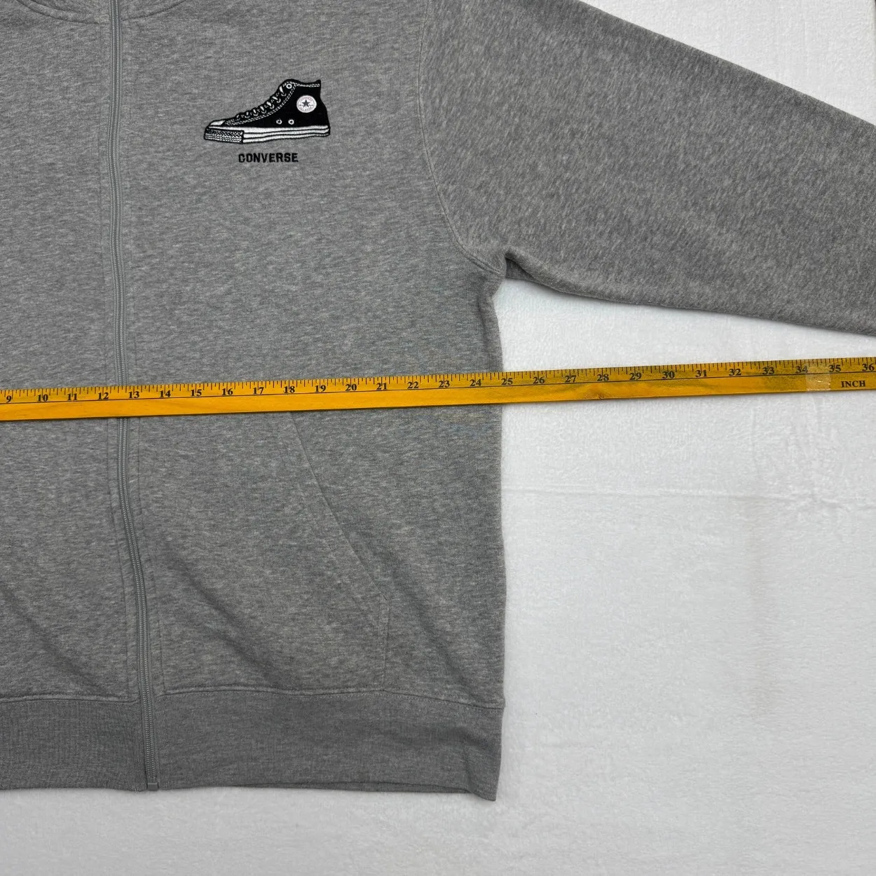 Converse Embroidered Track Jacket – Heather Gray