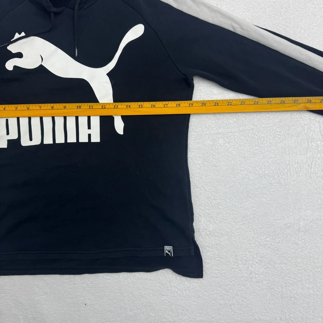 Puma Navy Logo Pullover Hoodie