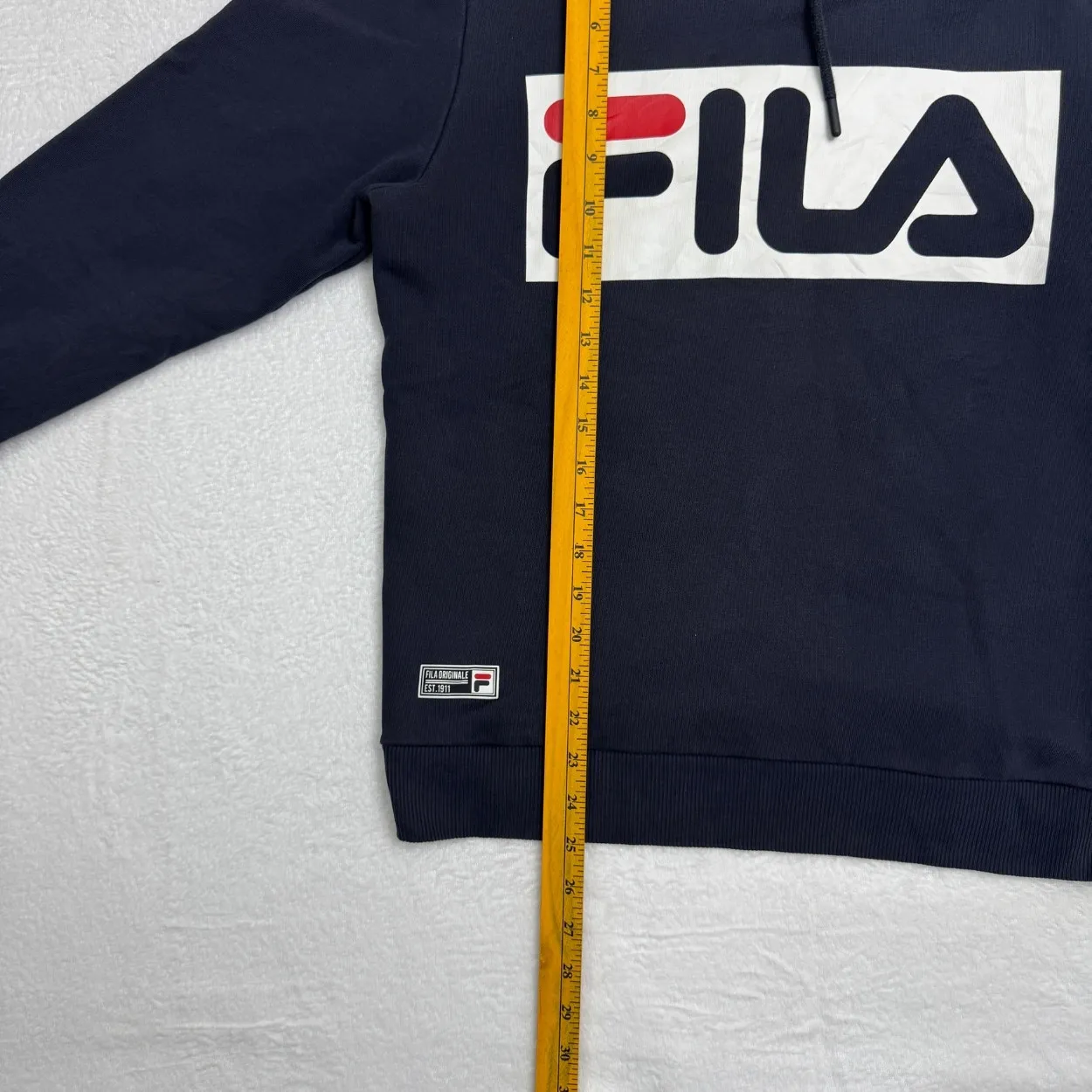 Fila Classic Logo Pullover Hoodie – Navy