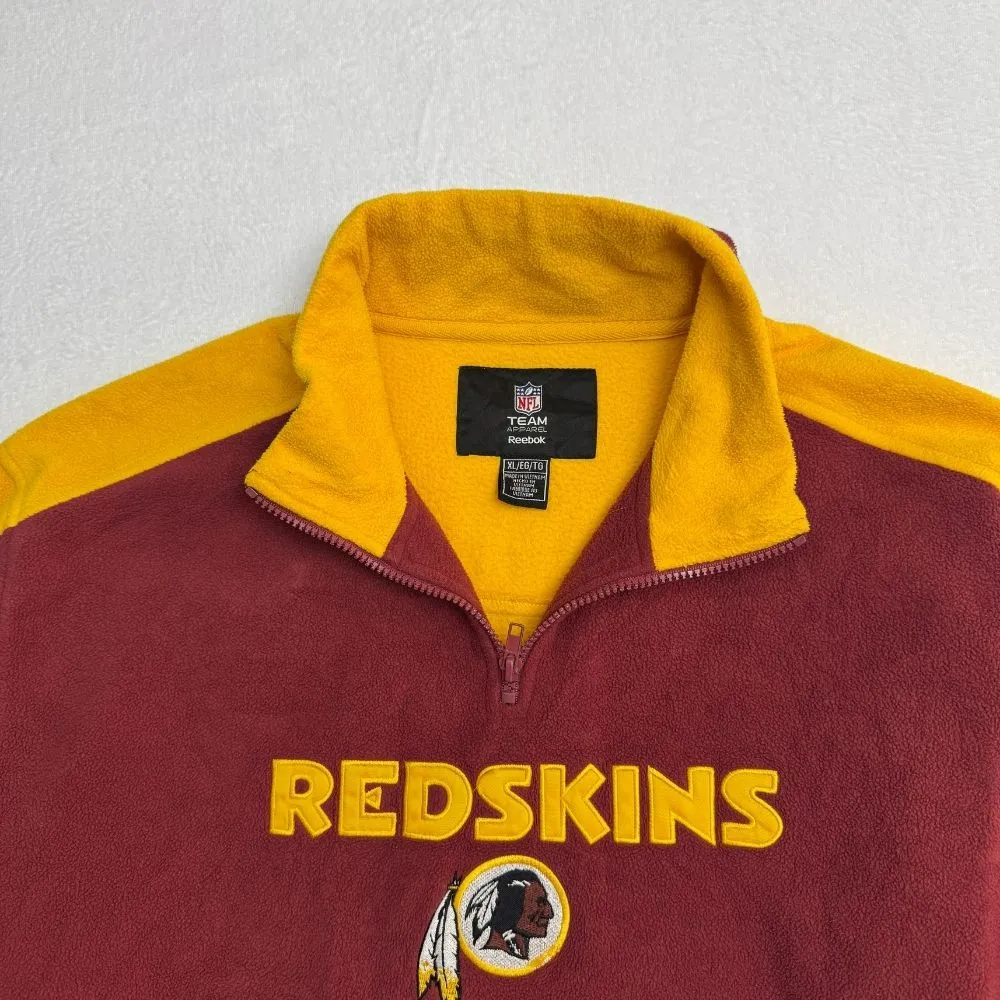 Washington Redskins Vintage Quarter-Zip Fleece Pullover – Burgundy & Gold