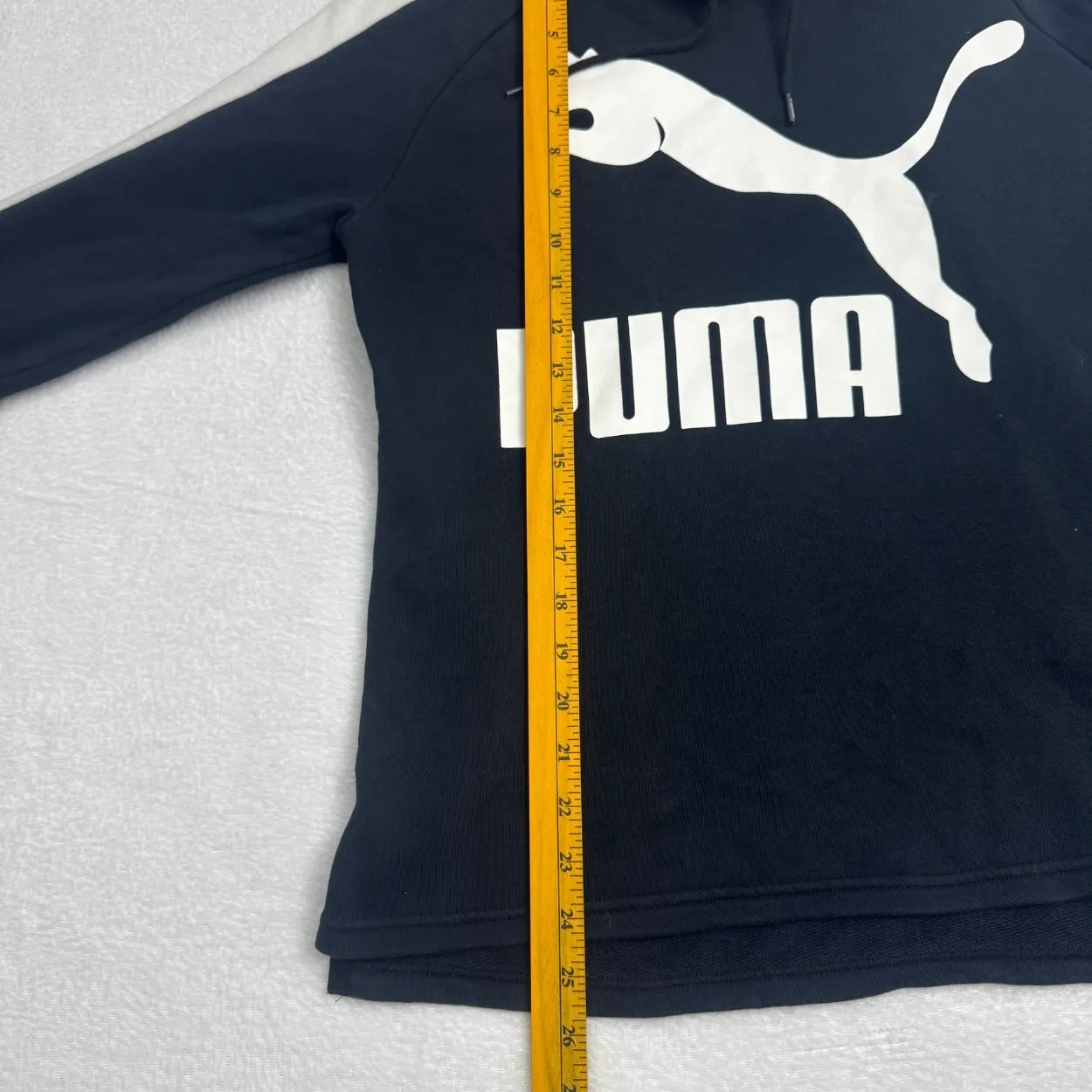 Puma Navy Logo Pullover Hoodie