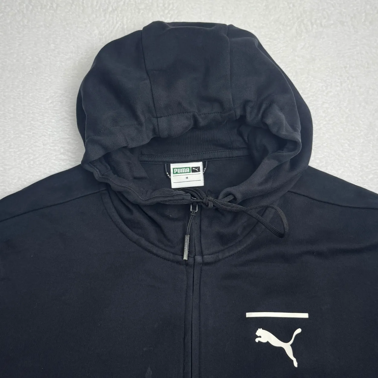 Puma Essentials Black Full-Zip Hoodie
