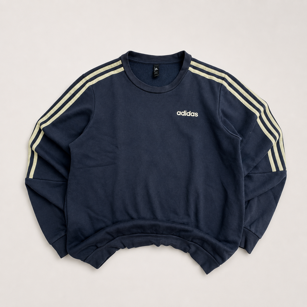 Adidas 3-Stripes Navy Crewneck Sweatshirt