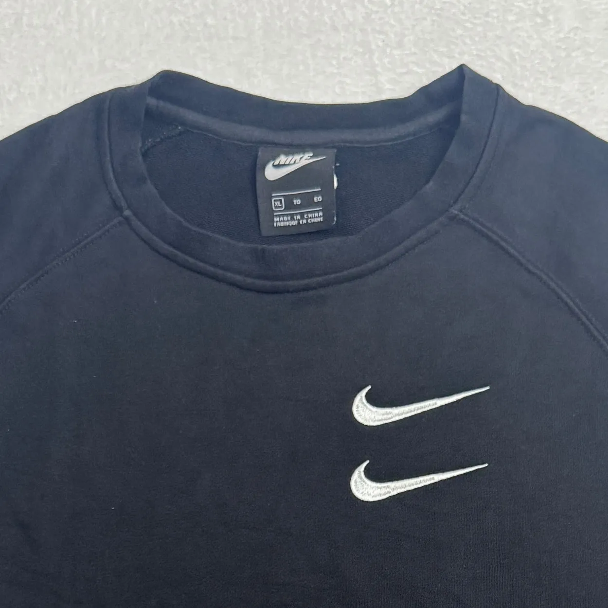 Nike Double Swoosh Crewneck Sweatshirt – Black