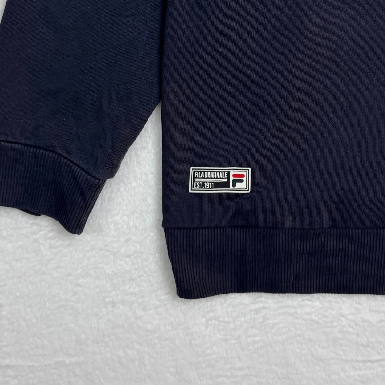 Fila Classic Logo Pullover Hoodie – Navy