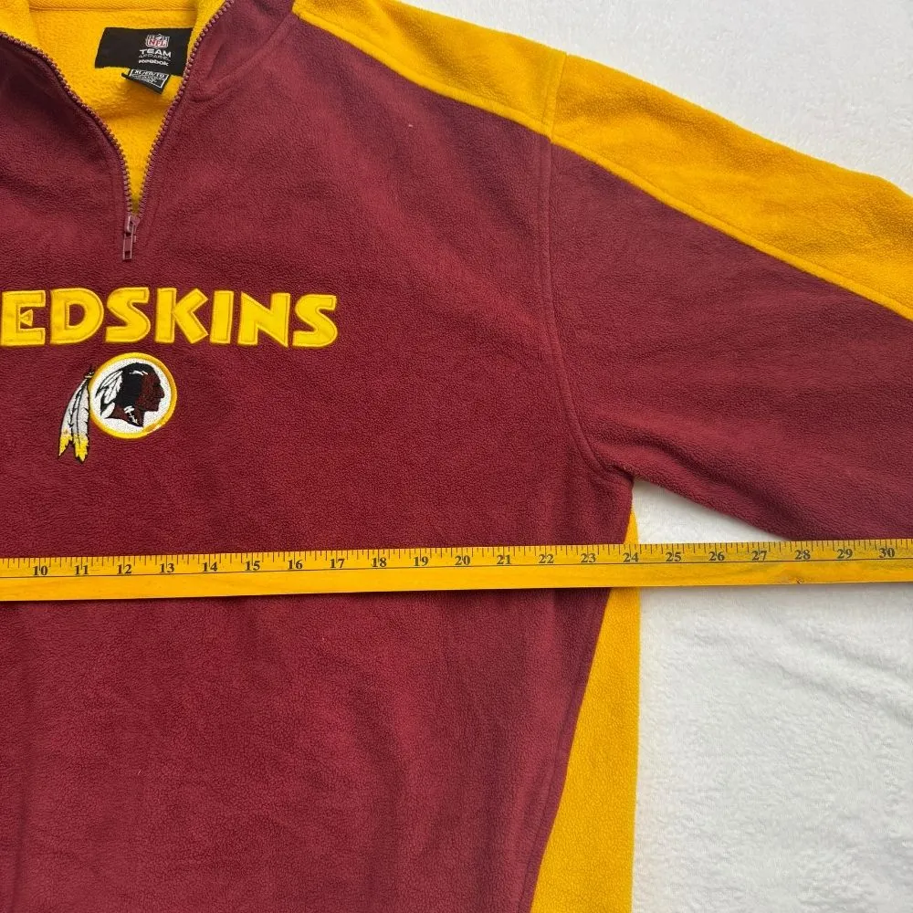 Washington Redskins Vintage Quarter-Zip Fleece Pullover – Burgundy & Gold