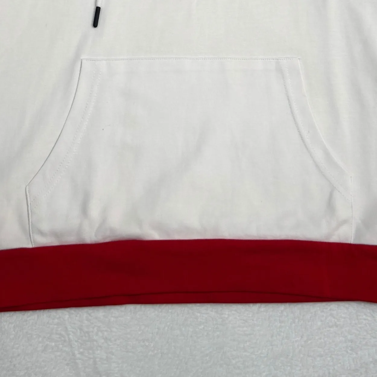 FILA Colorblock Red & White Pullover Hoodie