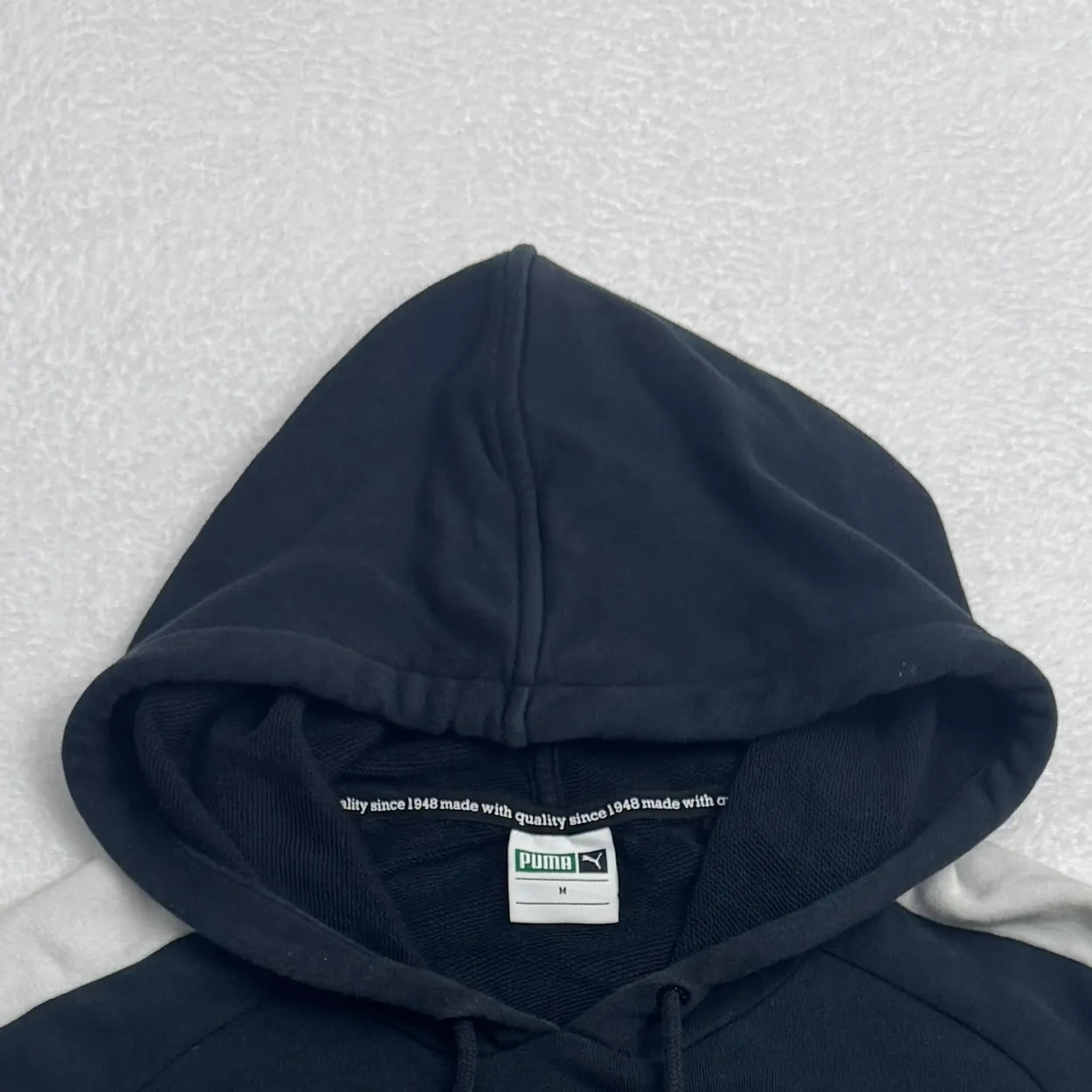 Puma Navy Logo Pullover Hoodie