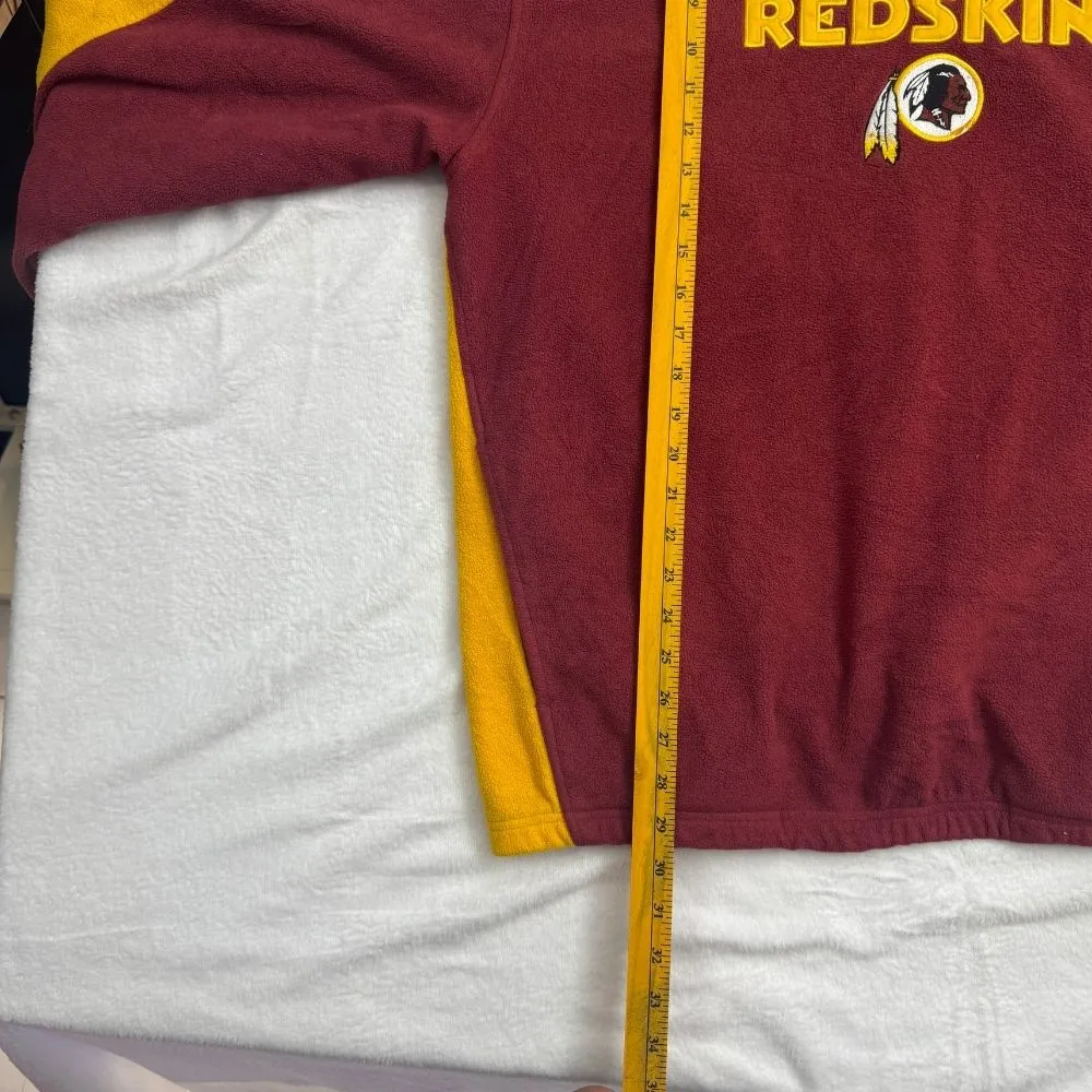 Washington Redskins Vintage Quarter-Zip Fleece Pullover – Burgundy & Gold