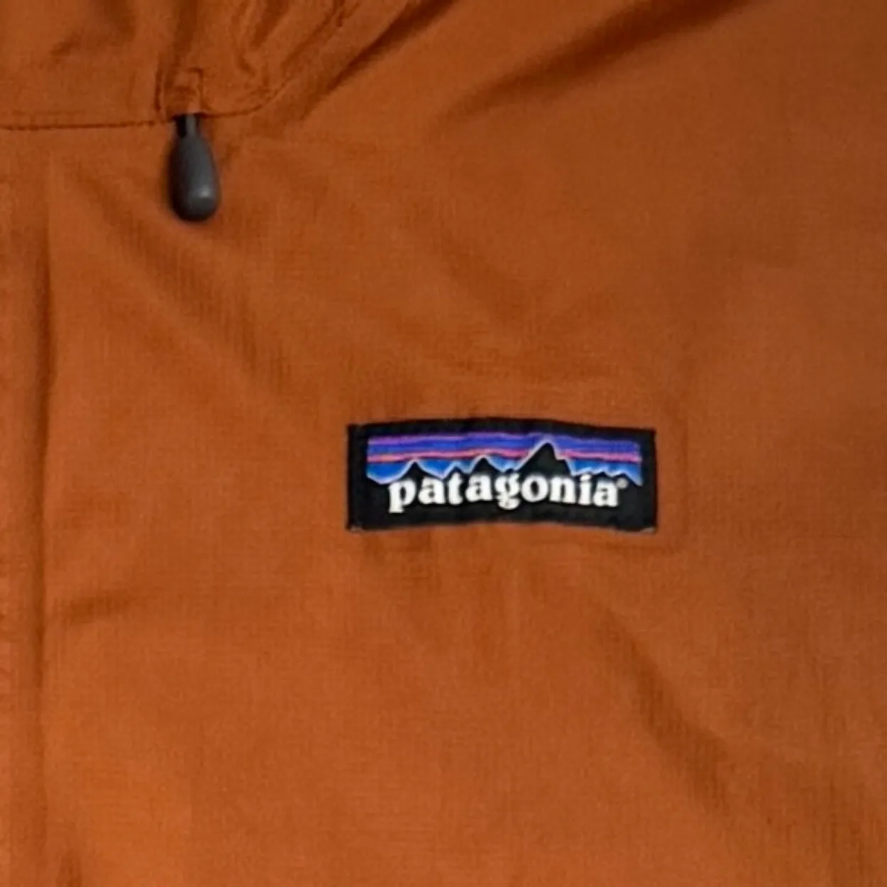 Patagonia Rust Orange Hooded Rain Jacket