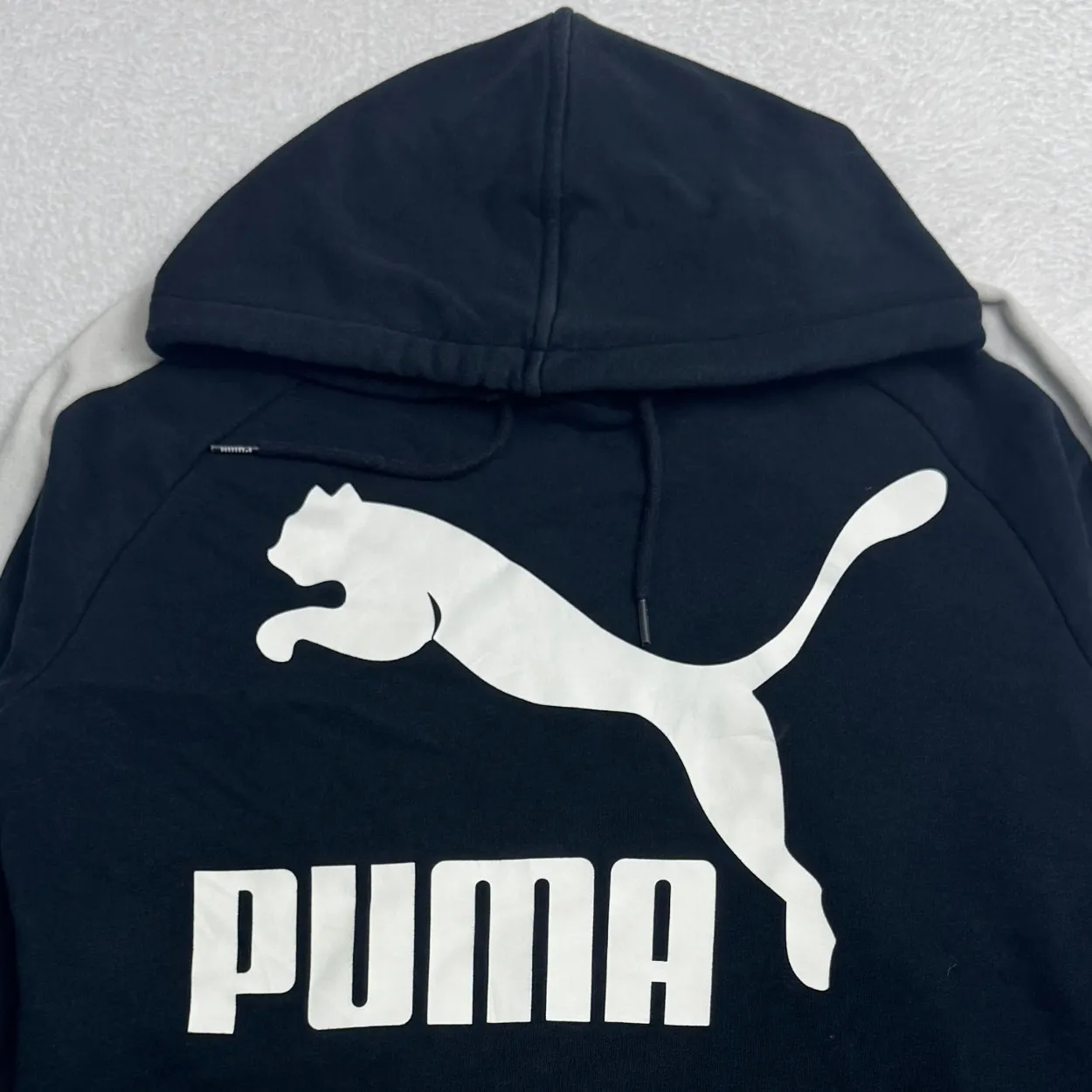 Puma Navy Logo Pullover Hoodie