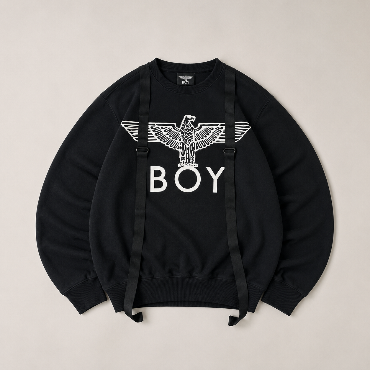 BOY London Eagle Logo Black Crewneck Sweatshirt