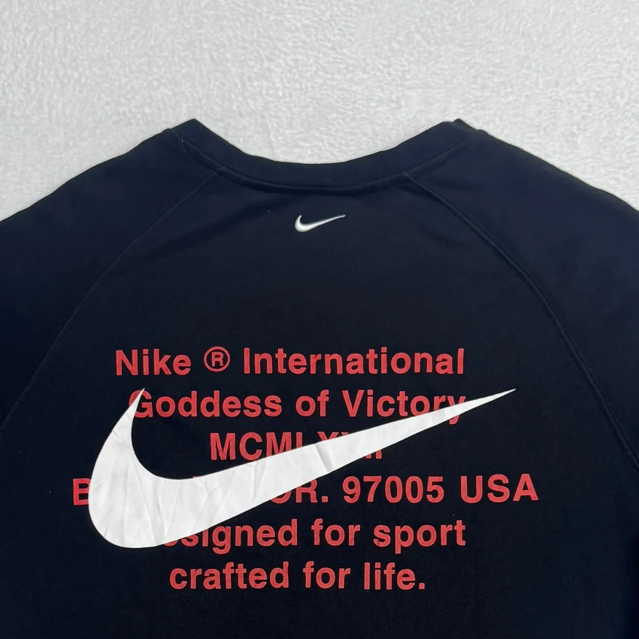 Nike Double Swoosh Crewneck Sweatshirt – Black