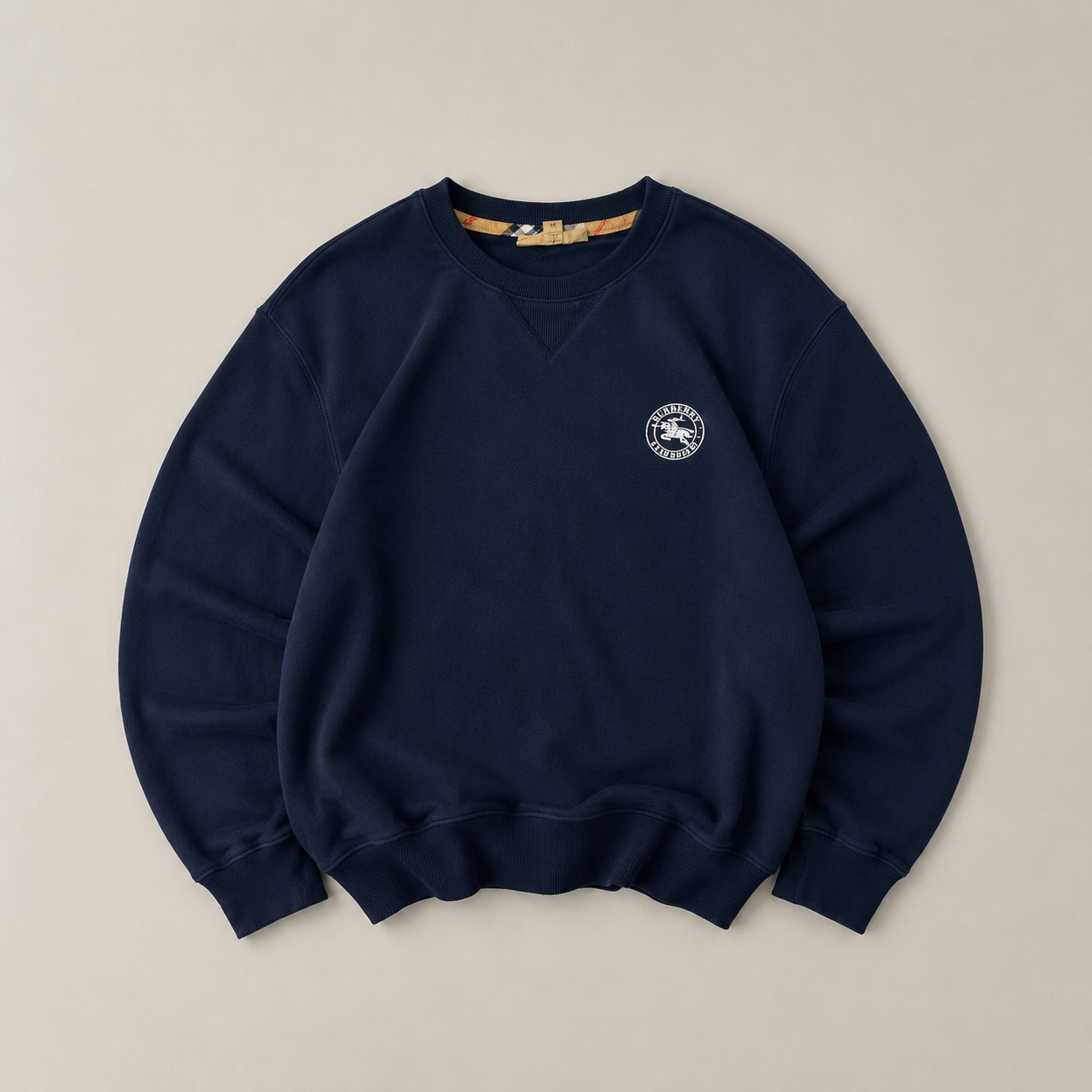 Burberry Crest Logo Crewneck Sweatshirt – Navy