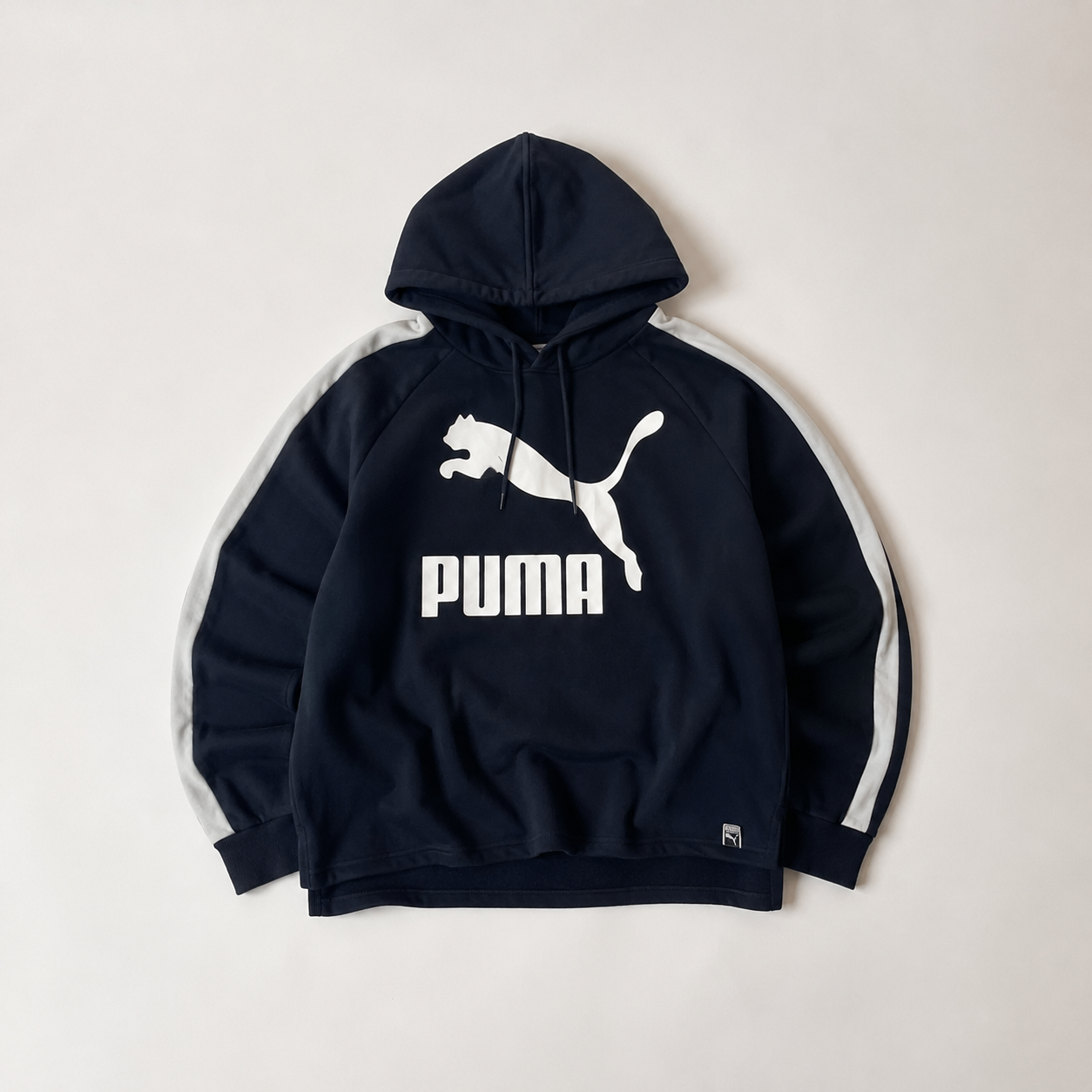 Puma Navy Logo Pullover Hoodie
