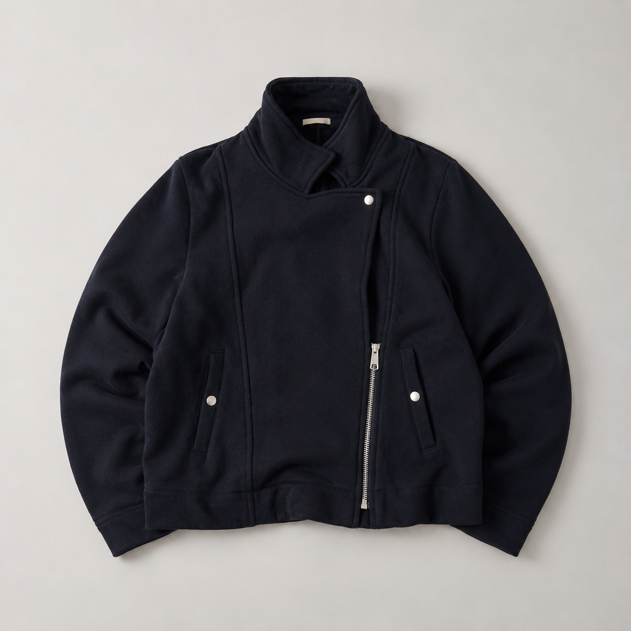 Black Asymmetrical Zip Jacket