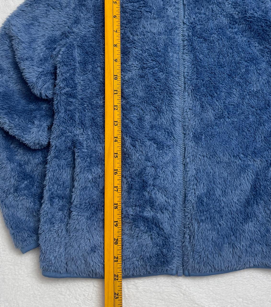 Blue Sherpa Fleece Zip Jacket
