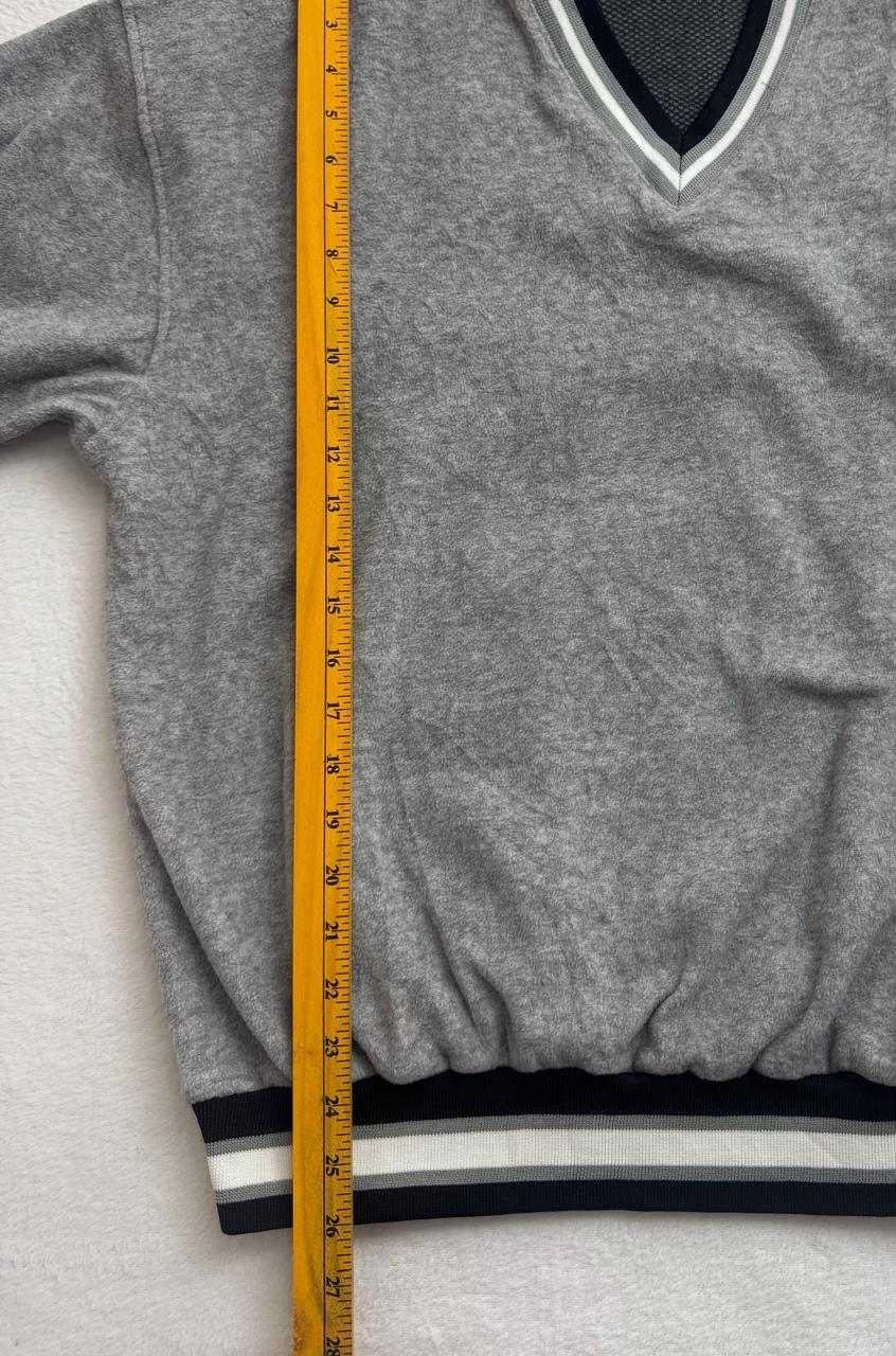Virgin Voyage Gray V-Neck Pullover Sweatshirt