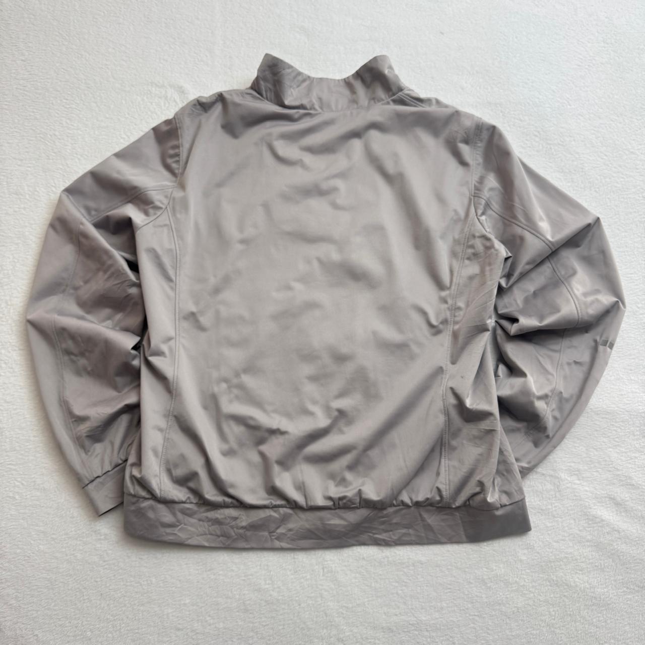 Light Gray Full-Zip Windbreaker Jacket