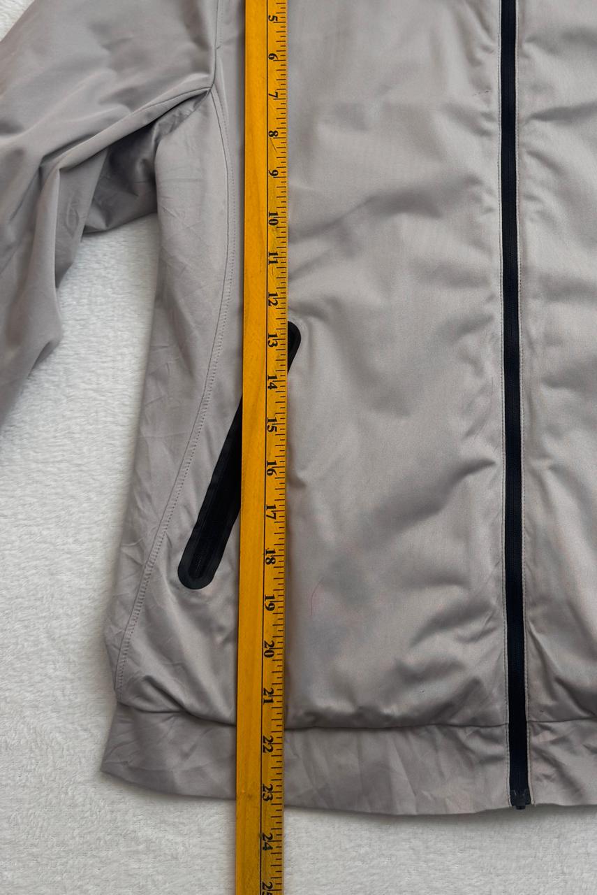 Light Gray Full-Zip Windbreaker Jacket