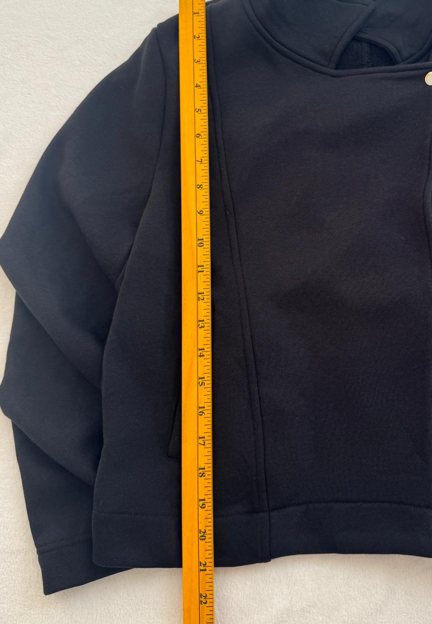 Black Asymmetrical Zip Jacket