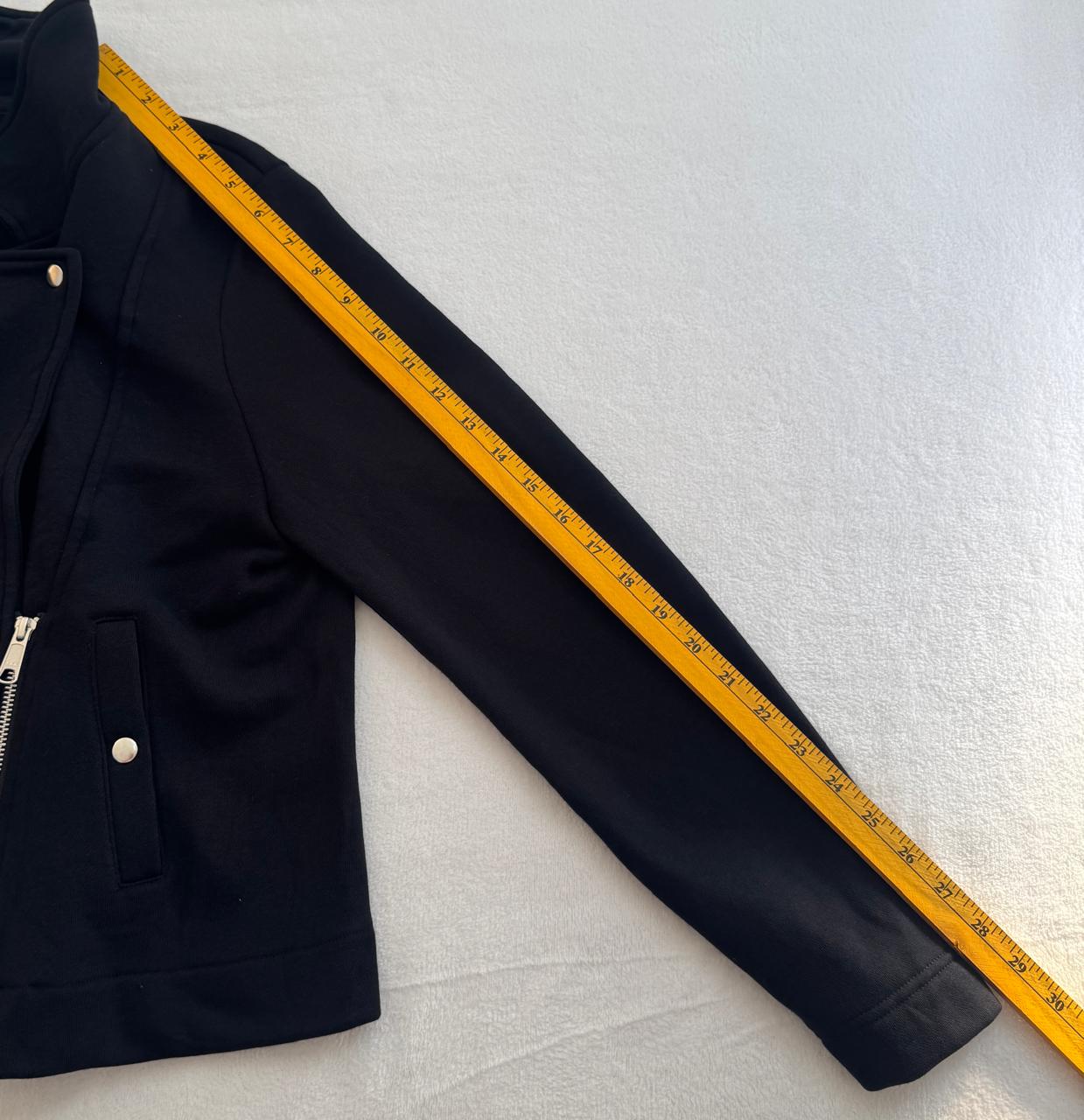 Black Asymmetrical Zip Jacket