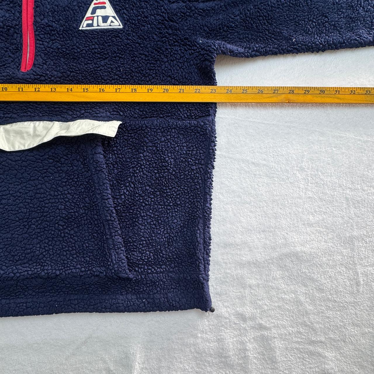 FILA Navy Sherpa Half-Zip Hoodie