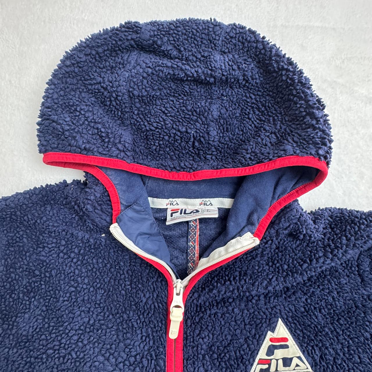 FILA Navy Sherpa Half-Zip Hoodie