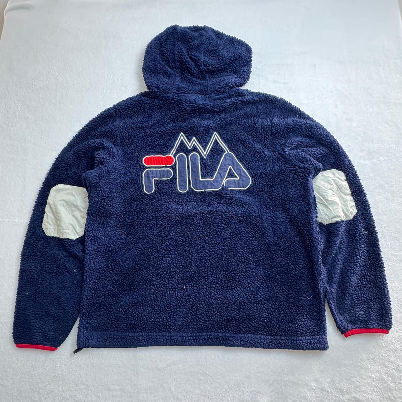 FILA Navy Sherpa Half-Zip Hoodie