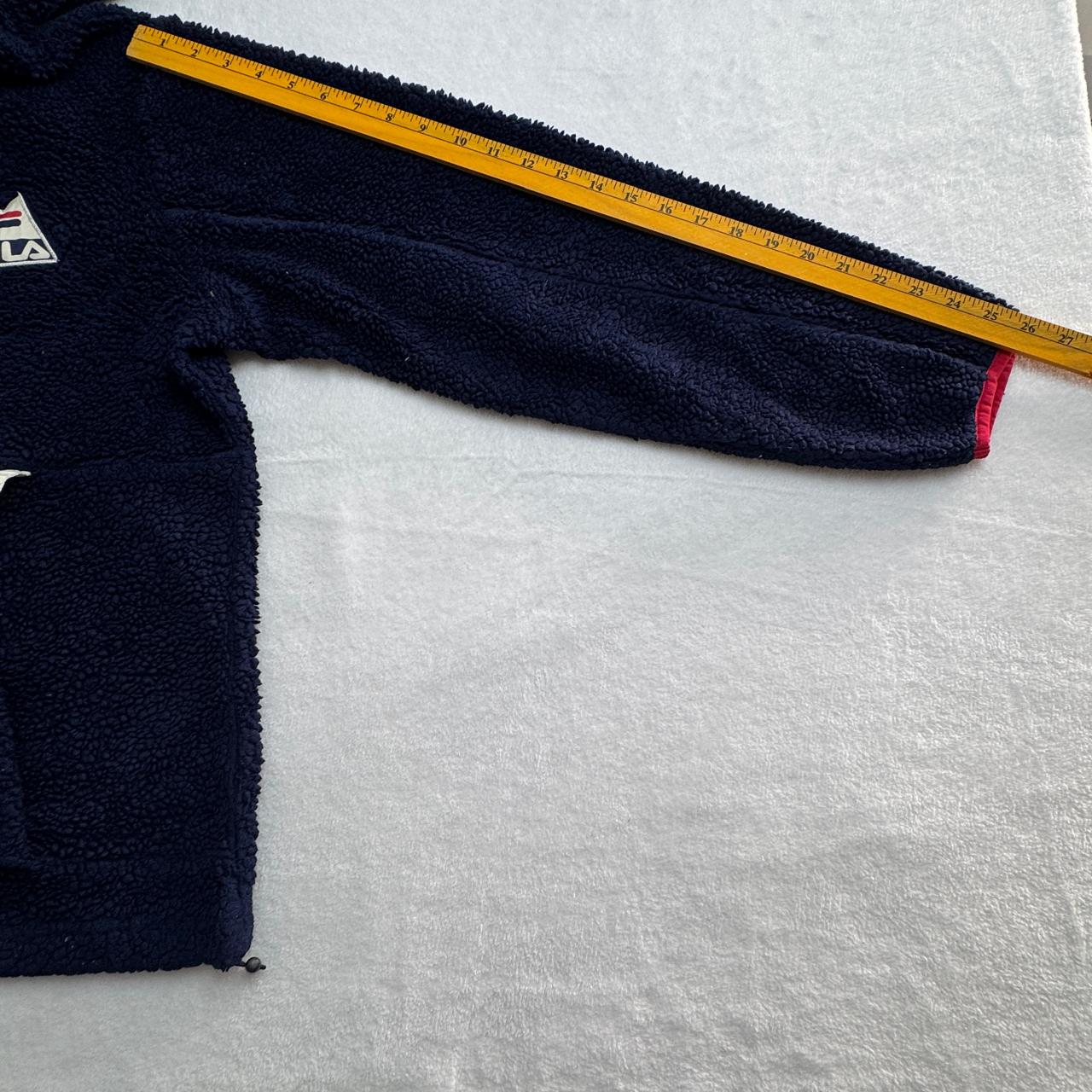FILA Navy Sherpa Half-Zip Hoodie
