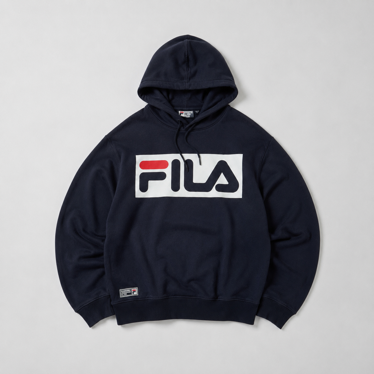 Fila Classic Logo Pullover Hoodie – Navy