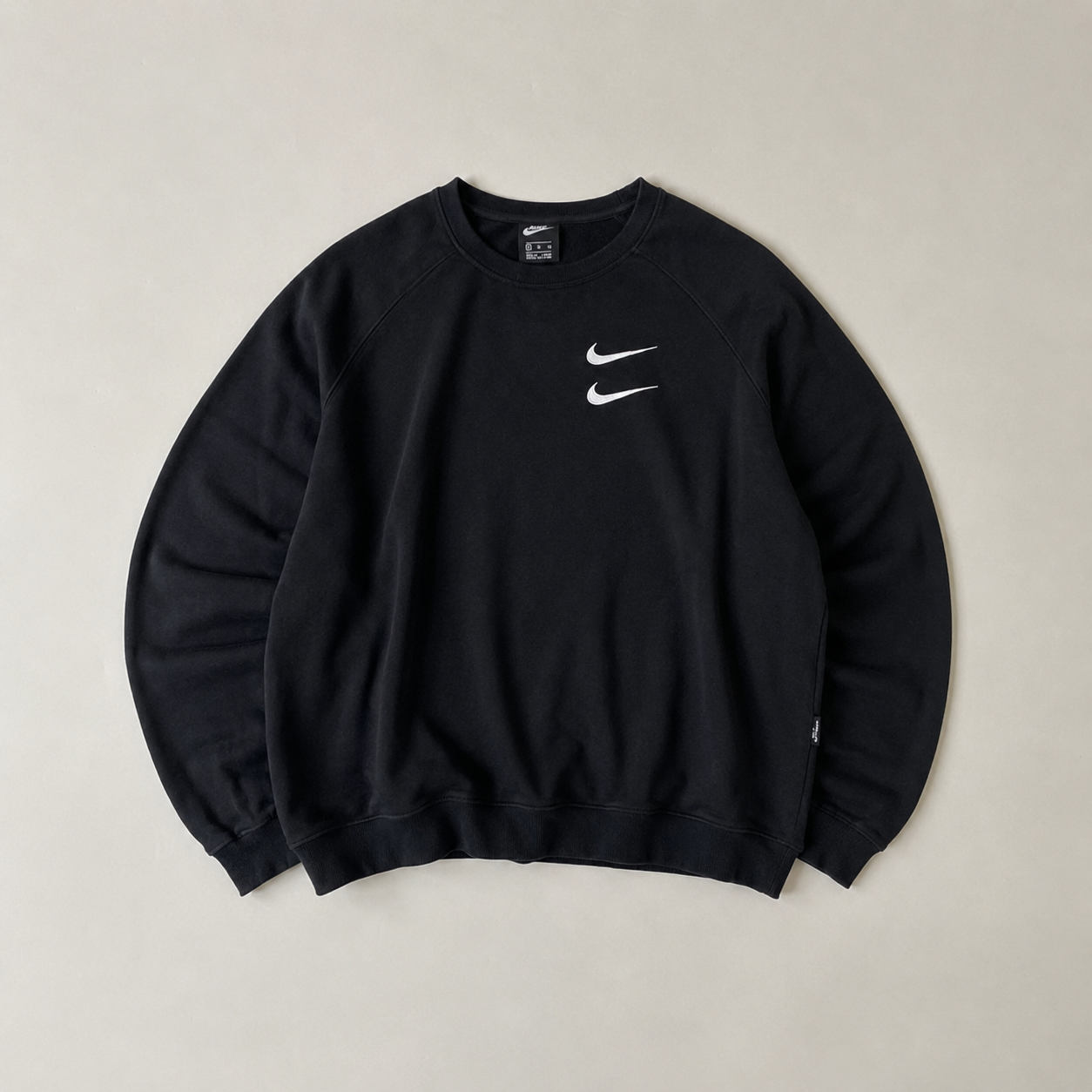 Nike Double Swoosh Crewneck Sweatshirt – Black